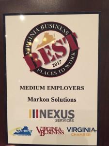 Markon Solutions Named Best Place to Work in Virginia