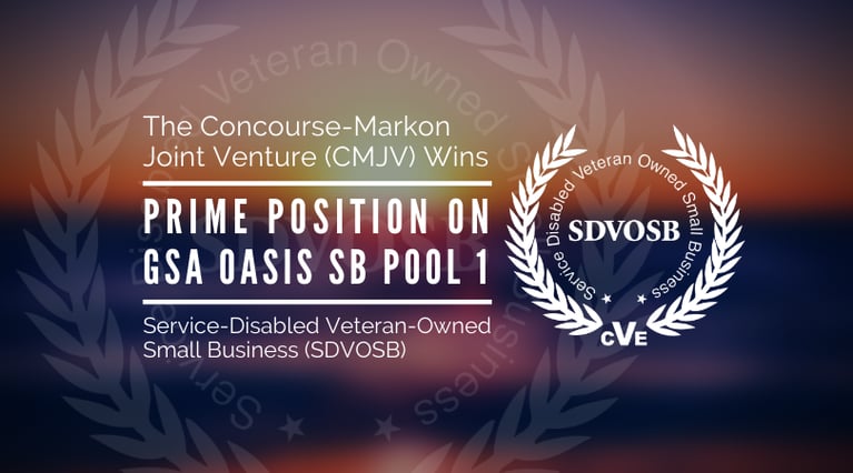 The Concourse-Markon Joint Venture wins prime position on GSA OASIS SB Pool 1 Contract